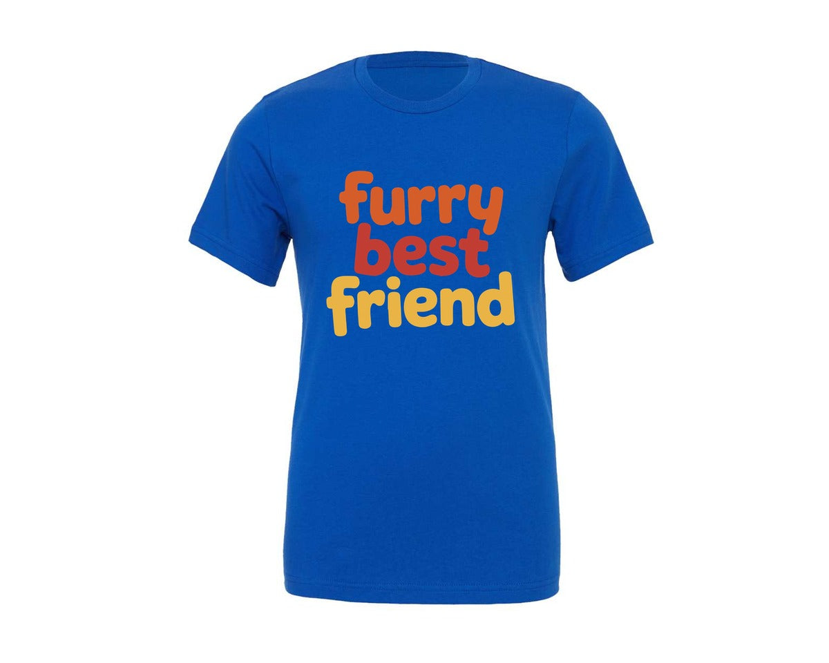 brand:Generic|color:True Royal Blue|Furry Best Friend Graphic T-Shirt