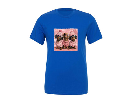 brand:Generic|color:True Royal Blue|Valentine Dachshund Dog 9 Graphic T-Shirt