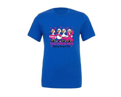 brand:Generic|color:True Royal Blue|Breast Cancer Awareness Ghost 3 Graphic T-Shirt