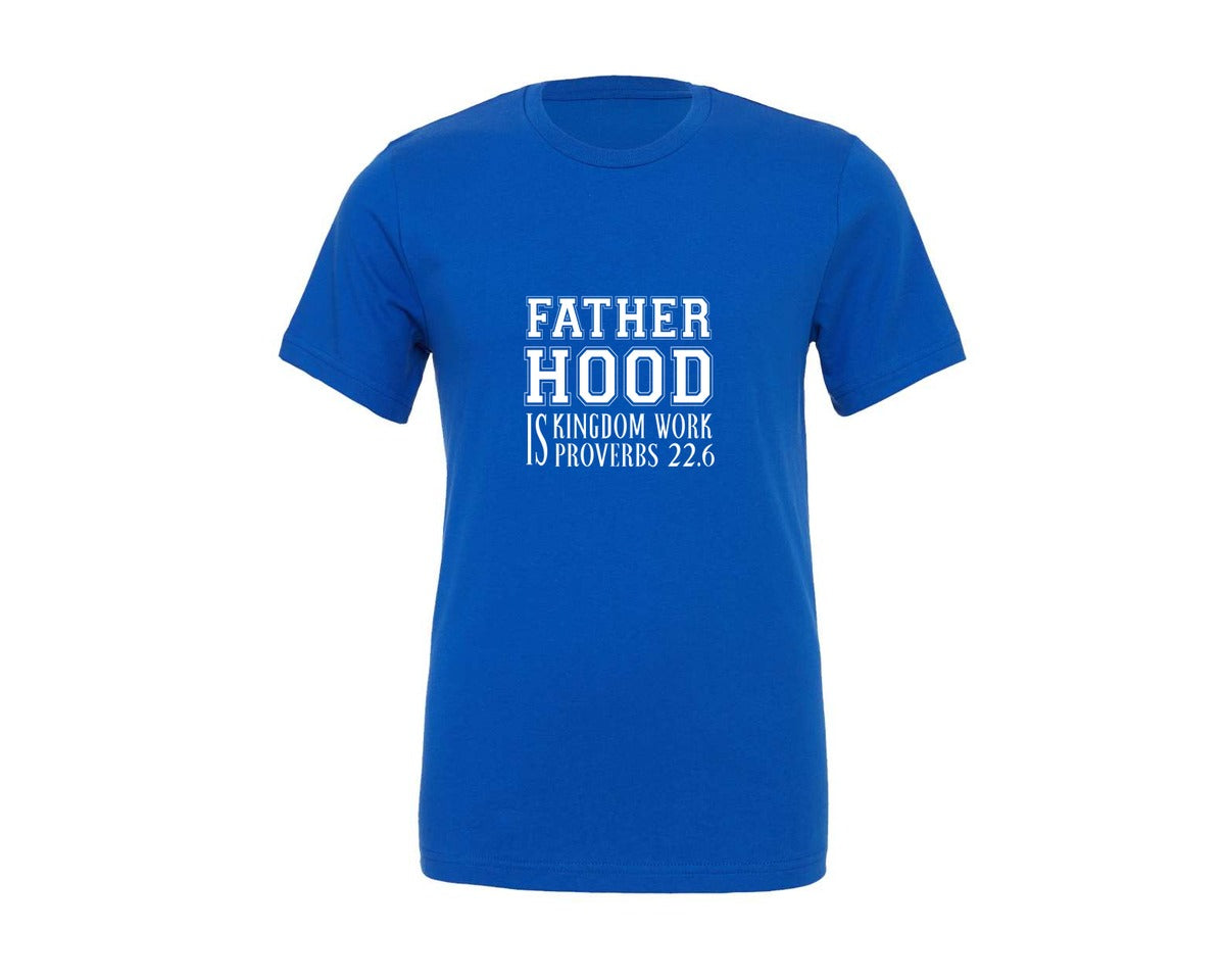 brand:Generic|color:True Royal Blue|Fatherhood Is Kingdom Work 2 Graphic T-Shirt