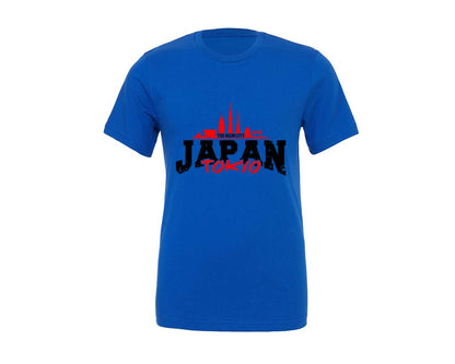 brand:Generic|color:True Royal Blue|Distressed Tokyo Japan Shirt Graphic T-Shirt
