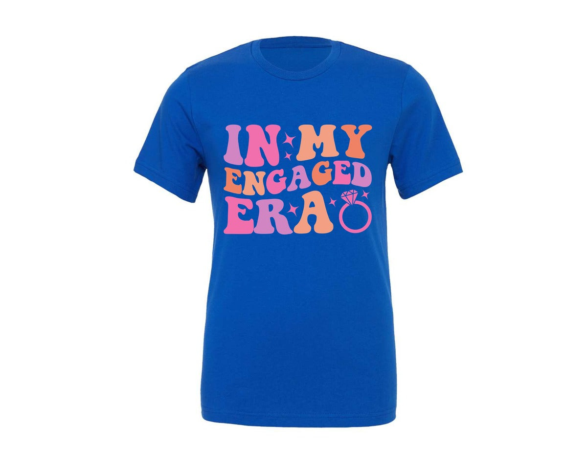 brand:Generic|color:True Royal Blue|In My Engaged Era 3 Graphic T-Shirt