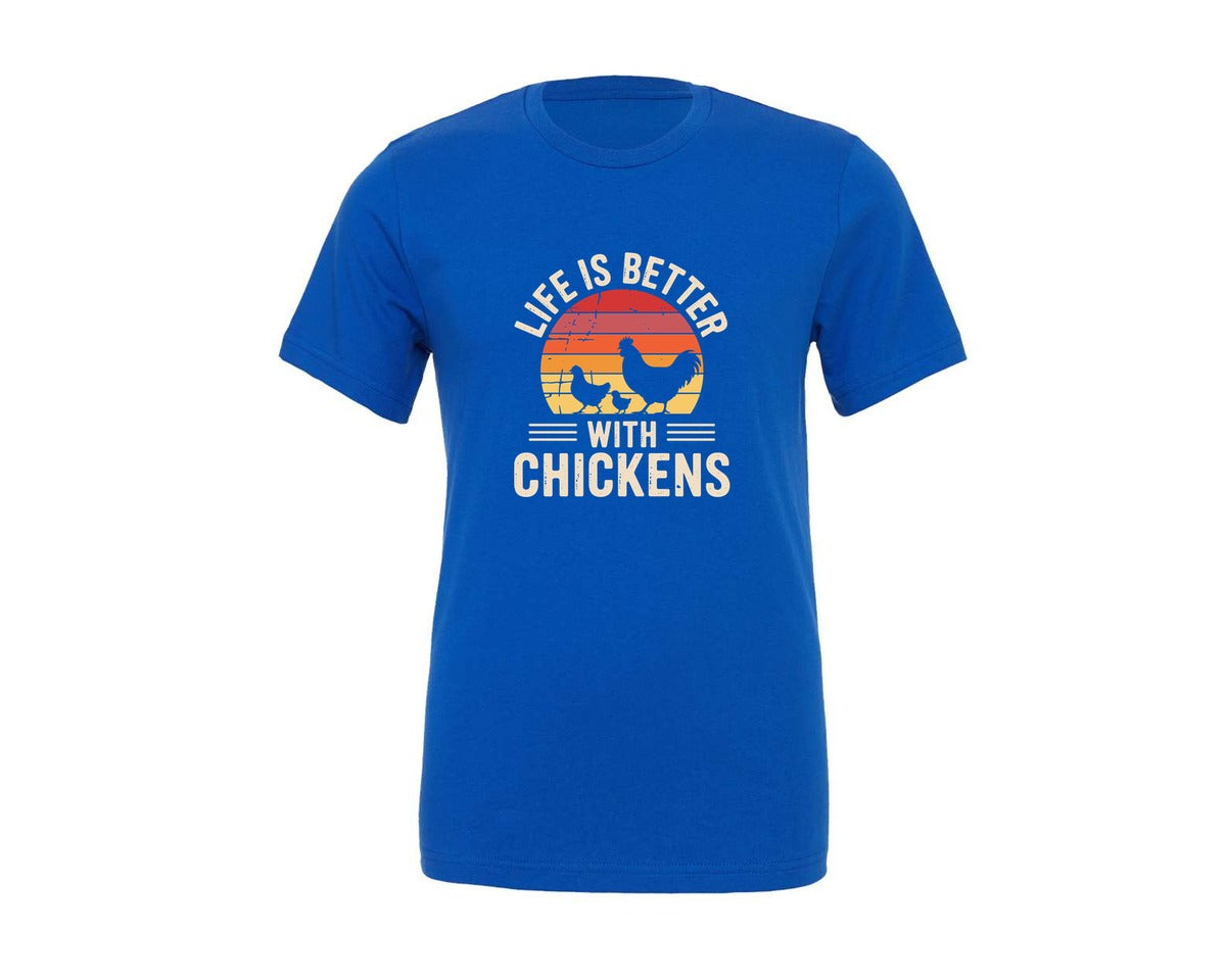 brand:Generic|color:True Royal Blue|Tractor Farm Life Shirt Design Graphic T-Shirt