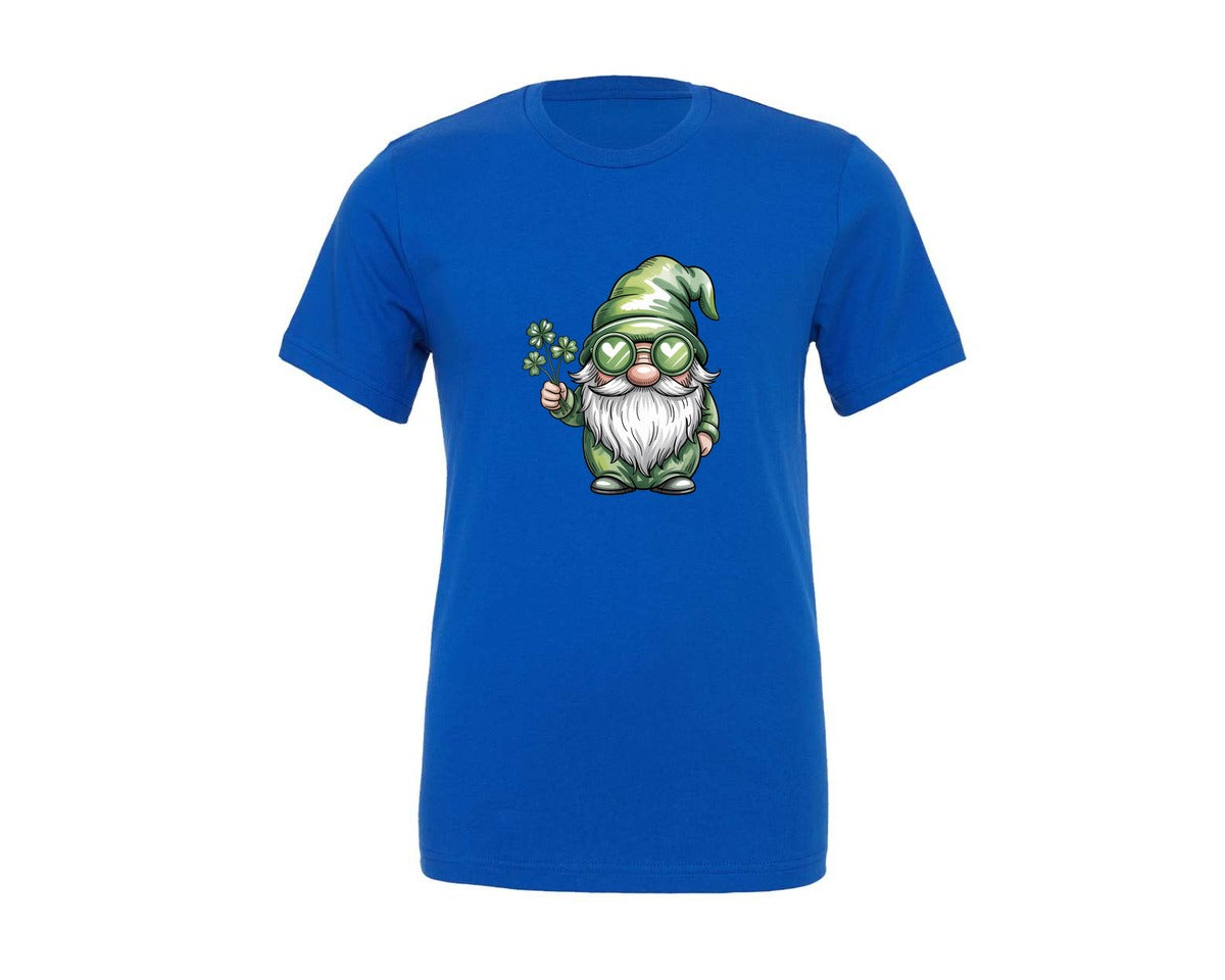 brand:Generic|color:True Royal Blue|St Patricks Day Gnome Shamrock 3 Graphic T-Shirt
