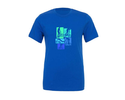 brand:Generic|color:True Royal Blue|Bicycle Retro Cycling T Shirt 3 Graphic T-Shirt