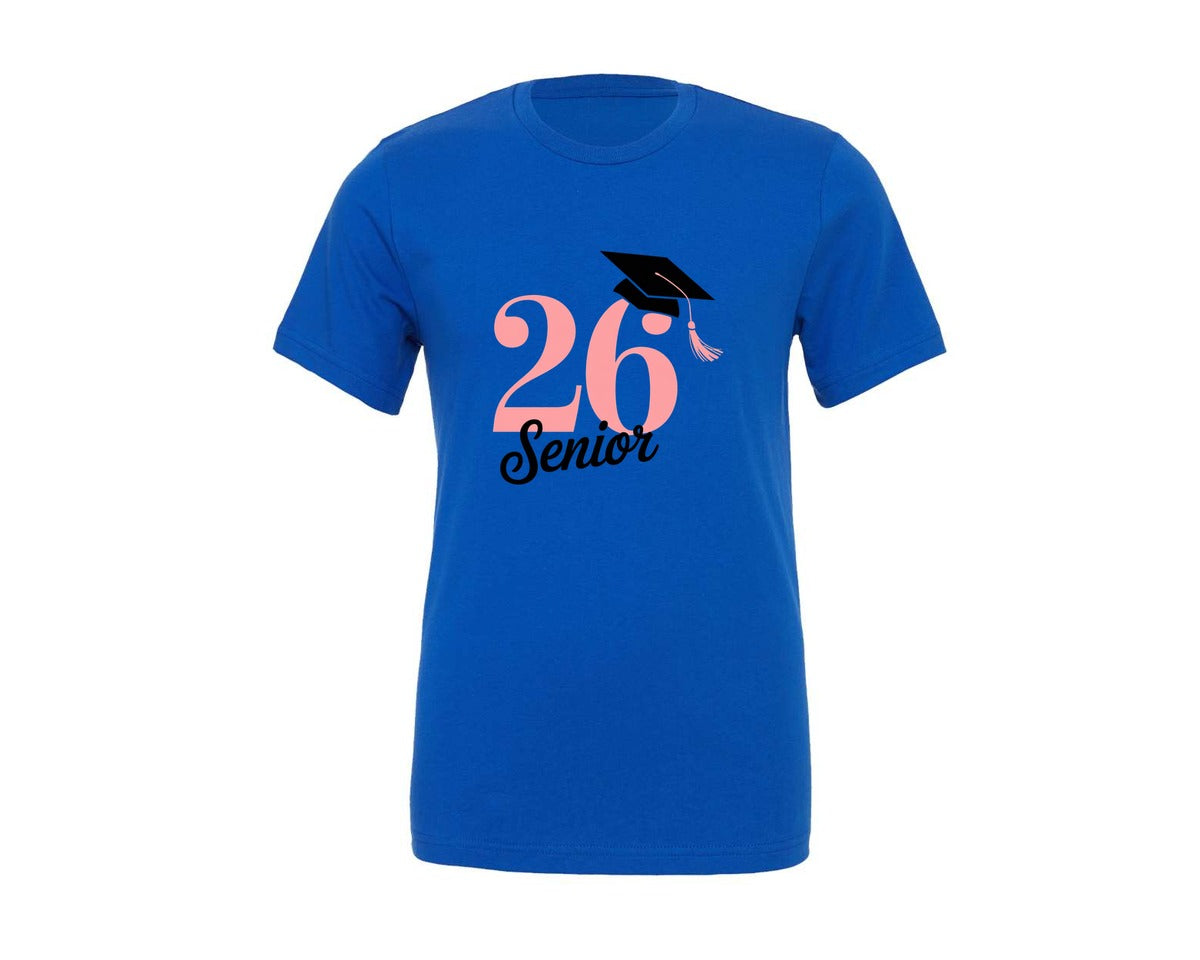 brand:Generic|color:True Royal Blue|Comfort Colors Senior 2026 Shirt Graphic T-Shirt