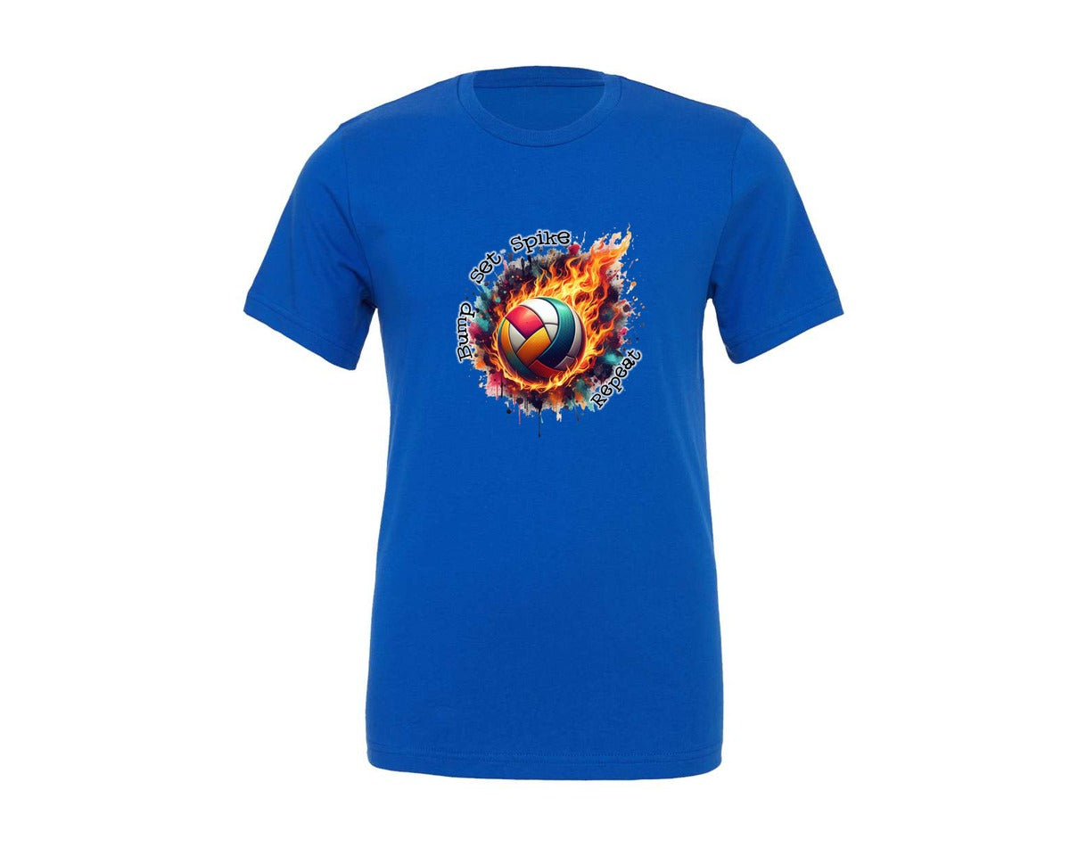 brand:Generic|color:True Royal Blue|Volley Ball Tshirt Graphic T-Shirt