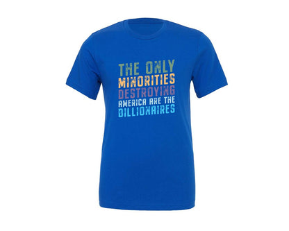brand:Generic|color:True Royal Blue|The Only Minorities Destroying America F Graphic T-Shirt