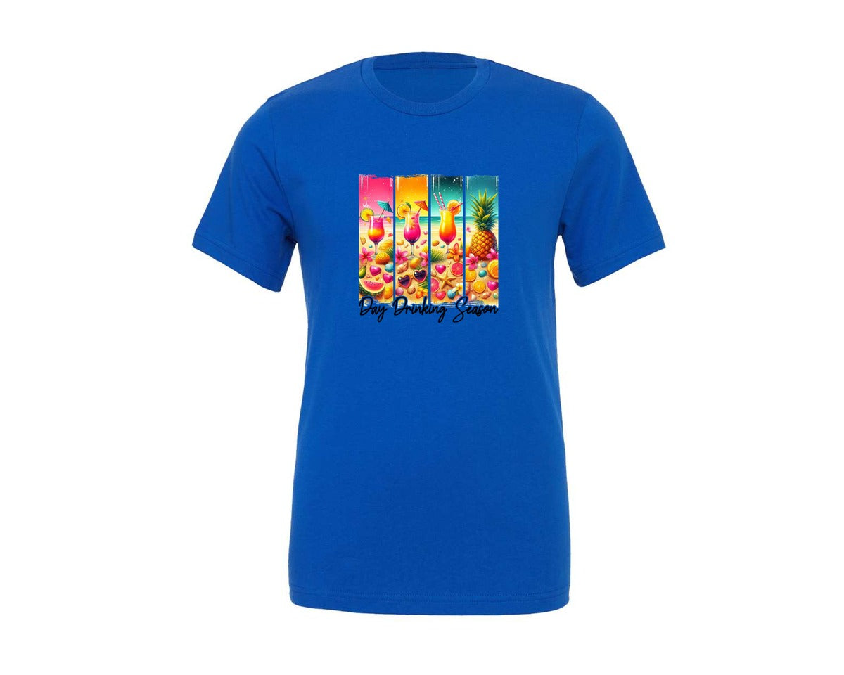 brand:Generic|color:True Royal Blue|Day Drinking Season Summer Drinking Graphic T-Shirt