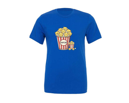 brand:Generic|color:True Royal Blue|Pawpcorn Cute Cat Popcorn Graphic T-Shirt