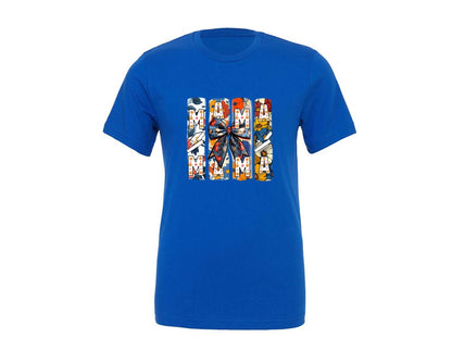 brand:Generic|color:True Royal Blue|Floral Mama Coquette Bow Mothers Day 3 Graphic T-Shirt