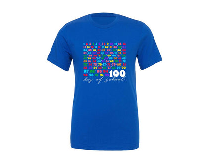 brand:Generic|color:True Royal Blue|100Th Day Of School Teacher Kids 100 Graphic T-Shirt
