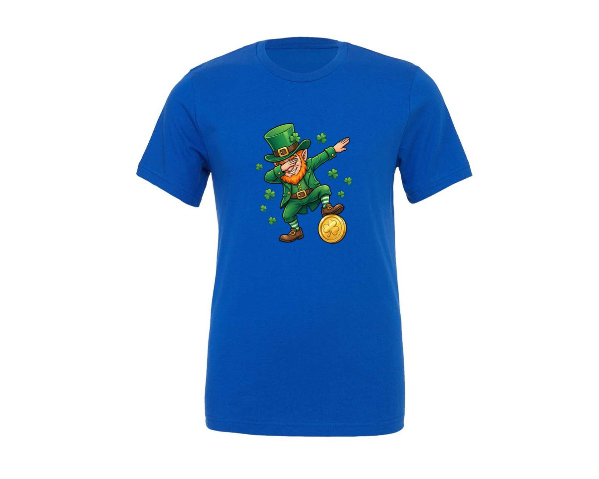 brand:Generic|color:True Royal Blue|St Patricks Day Dabbing Leprechaun 2 Graphic T-Shirt