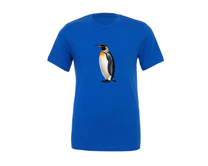 brand:Generic|color:True Royal Blue|Detailed King Penguin Wildlife Graphic T-Shirt
