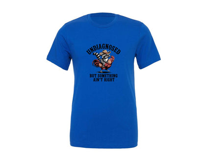 brand:Generic|color:True Royal Blue|Undiagnosed But Something Raccoon Graphic T-Shirt