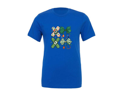 brand:Generic|color:True Royal Blue|Nurse Coquette St Patricks Day Bow Graphic T-Shirt