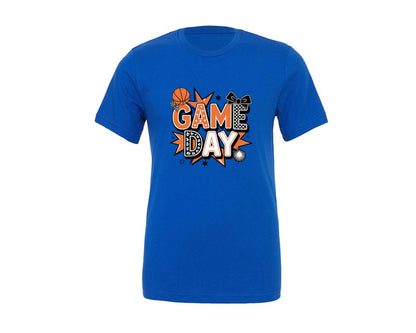 brand:Generic|color:True Royal Blue|Basketball Basketball Game Day 11 Graphic T-Shirt