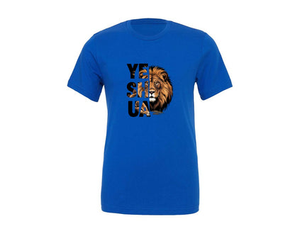 brand:Generic|color:True Royal Blue|Lion Of Judah Yeshua Design 2 Graphic T-Shirt