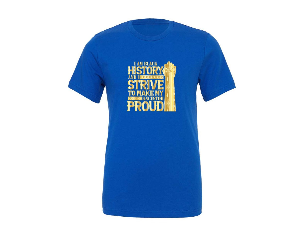 brand:Generic|color:True Royal Blue|Black History T Shirt Design 33 Graphic T-Shirt