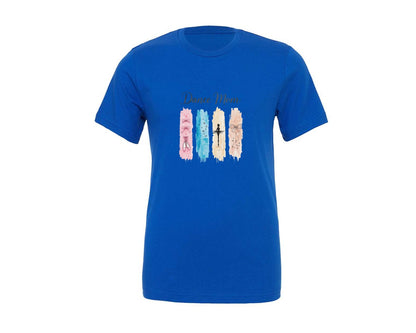 brand:Generic|color:True Royal Blue|Watercolor Dance Mom T Shirt Design Graphic T-Shirt