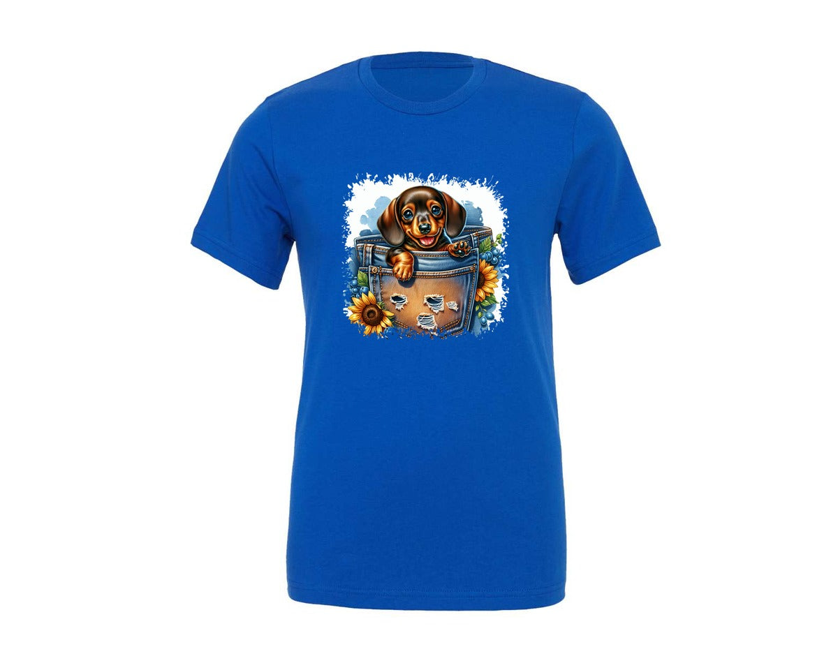 brand:Generic|color:True Royal Blue|Dog In Pocket Square Tshirt 29 Graphic T-Shirt