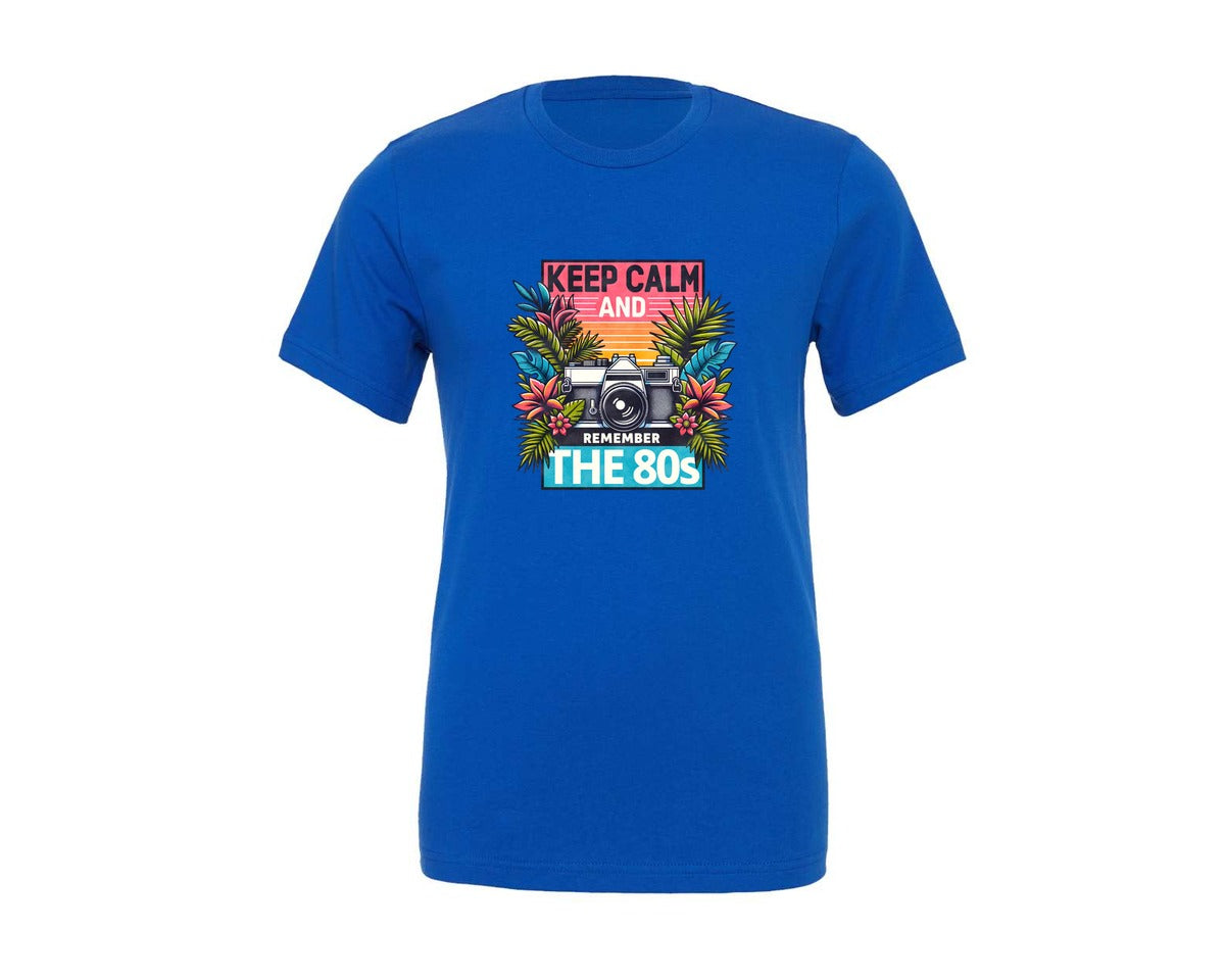 brand:Generic|color:True Royal Blue|80S Nostalgia Design Graphic T-Shirt