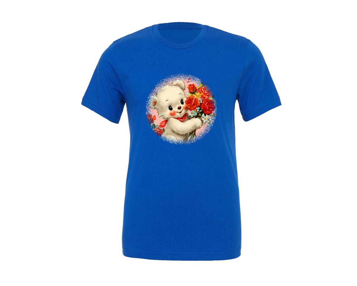 brand:Generic|color:True Royal Blue|Vintage Valentine Round Tshirt 34 Graphic T-Shirt