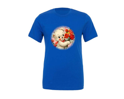 brand:Generic|color:True Royal Blue|Vintage Valentine Round Tshirt 34 Graphic T-Shirt