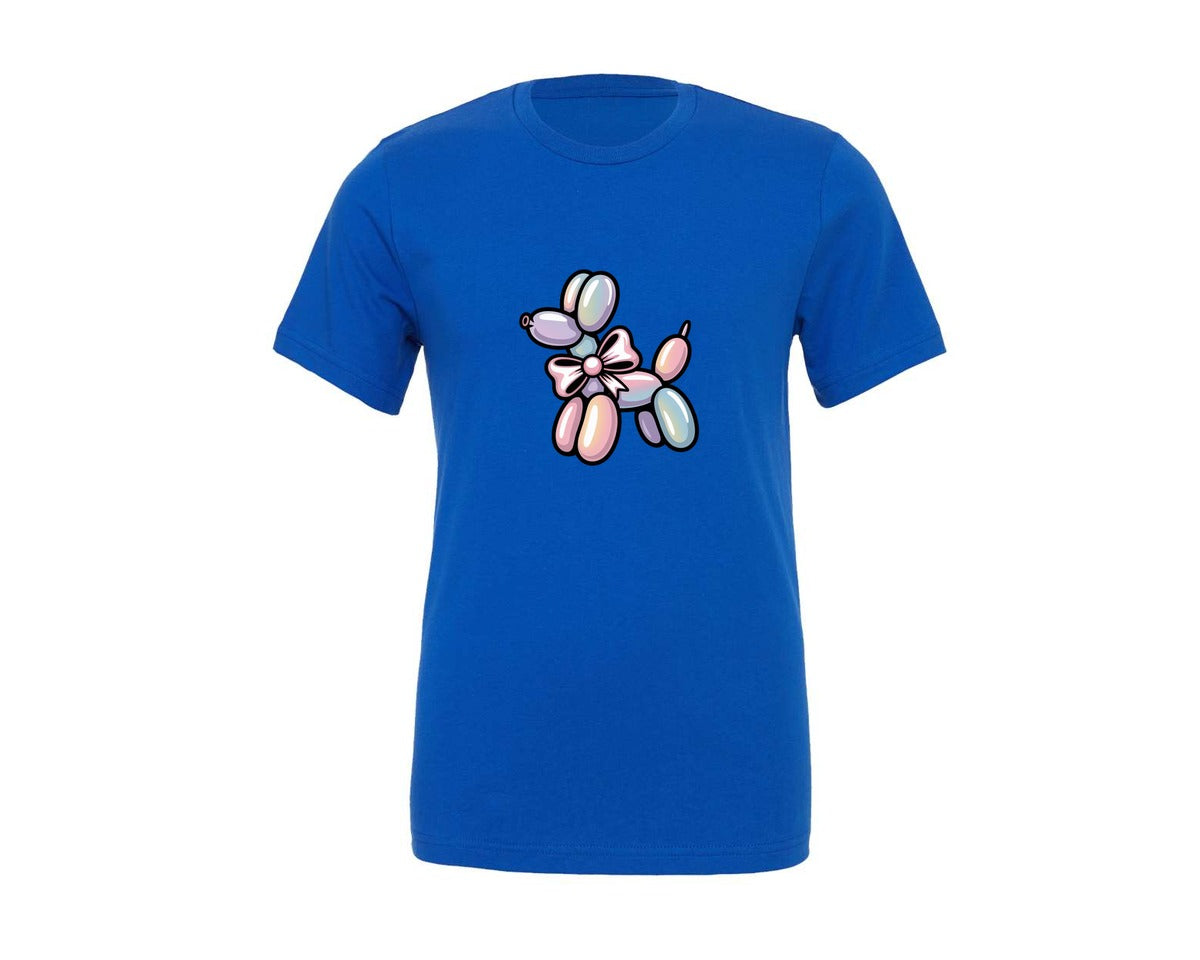 brand:Generic|color:True Royal Blue|Iridescent Balloon Dog 6 Graphic T-Shirt