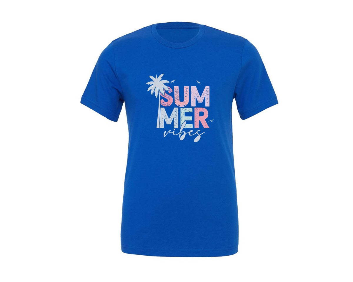 brand:Generic|color:True Royal Blue|Summer Vibes Vacation 2 Graphic T-Shirt
