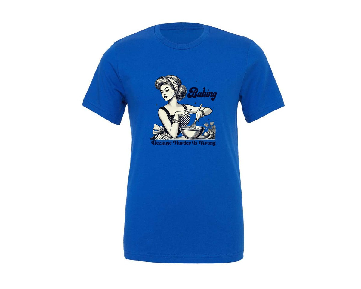 brand:Generic|color:True Royal Blue|Trendy Vintage Graphic T-Shirt