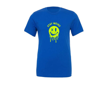 brand:Generic|color:True Royal Blue|Stay Weird Be Yourself Rebellious Spirit Graphic T-Shirt