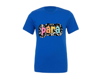 brand:Generic|color:True Royal Blue|Para Composition School Preppy Graphic T-Shirt