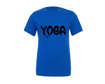 brand:Generic|color:True Royal Blue|Yoga Life File Yoga Lifestyle Graphic T-Shirt