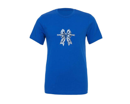 brand:Generic|color:True Royal Blue|Coquette Chinoiserie Floral Bow Graphic T-Shirt