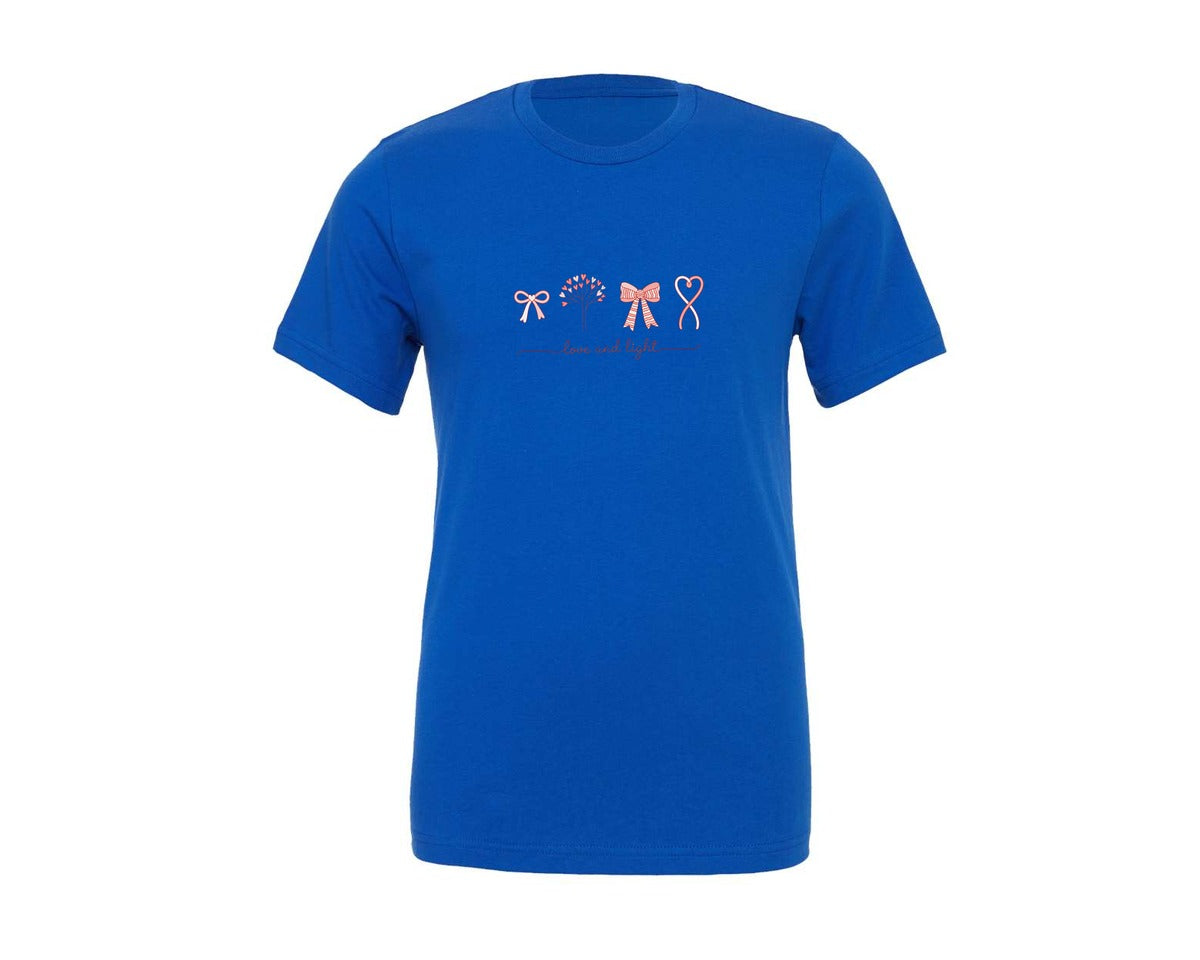 brand:Generic|color:True Royal Blue|Love And Light Valentine T Shirt Graphic T-Shirt