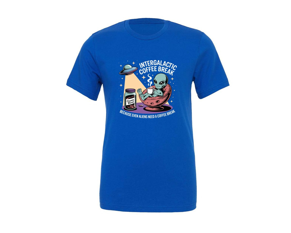 brand:Generic|color:True Royal Blue|Coffee Lover 9 Graphic T-Shirt