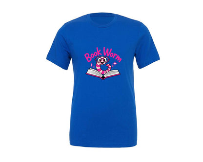 brand:Generic|color:True Royal Blue|Cute Bookworm For Readers Graphic T-Shirt