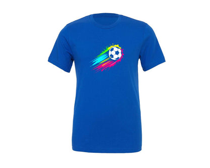 brand:Generic|color:True Royal Blue|Colorful Tie Dye Soccer Ball T Shirt Graphic T-Shirt