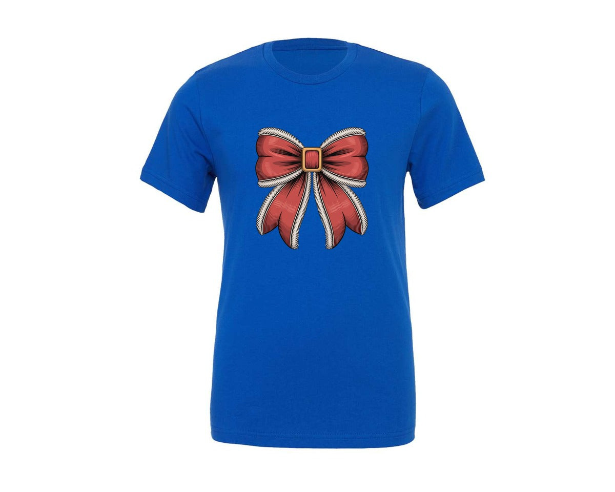 brand:Generic|color:True Royal Blue|Christmas Coquette Bow Christmas 41 Graphic T-Shirt