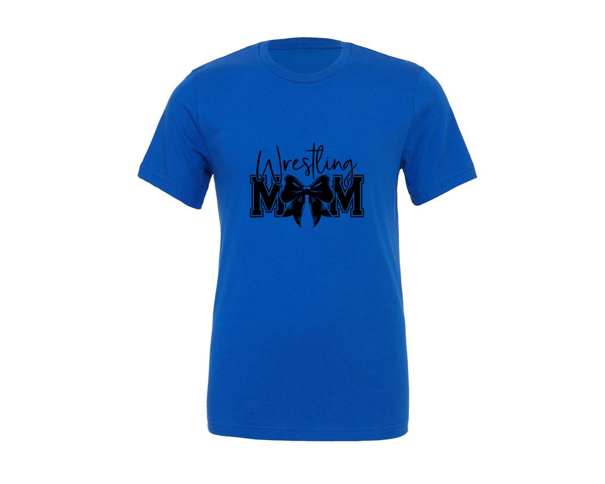 brand:Generic|color:True Royal Blue|Wrestling Mom Sports Mom Graphic T-Shirt