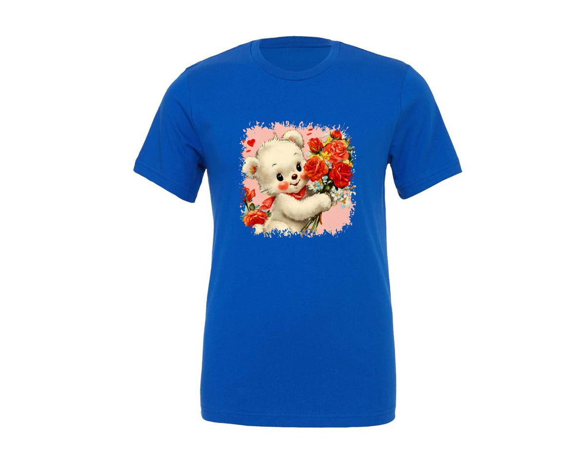 brand:Generic|color:True Royal Blue|Vintage Valentine Square Tshirt 34 Graphic T-Shirt