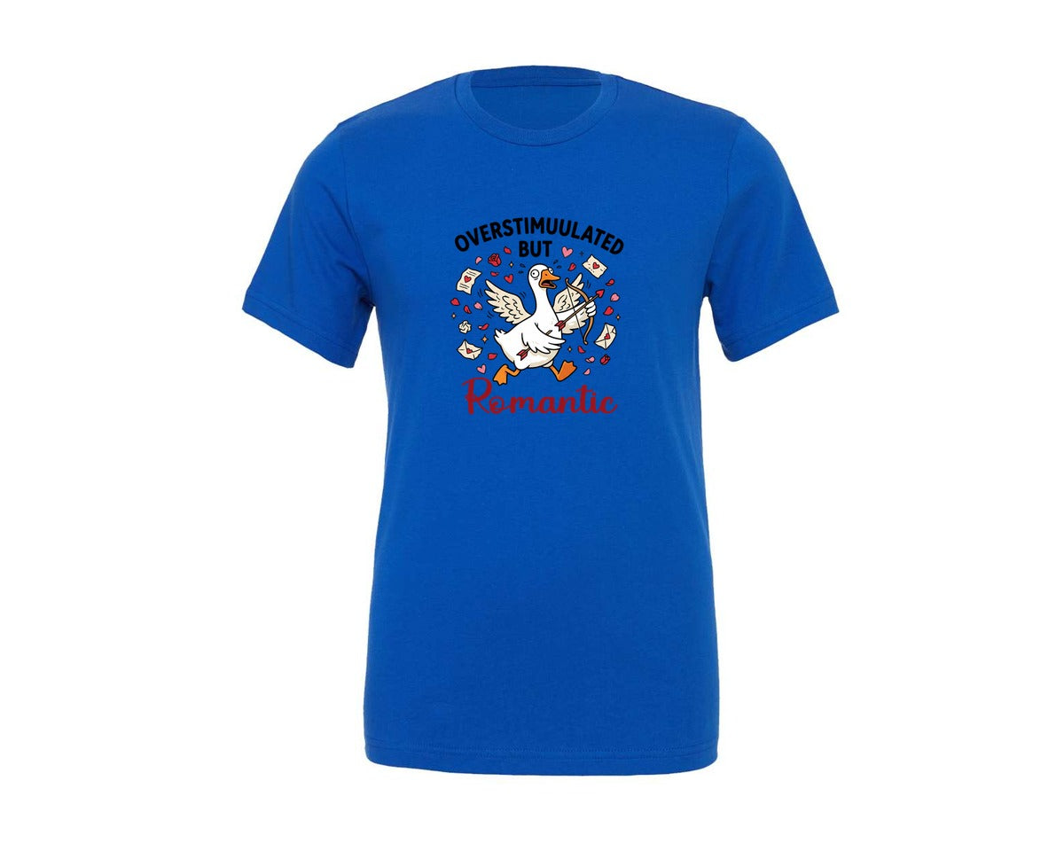 brand:Generic|color:True Royal Blue|Overstimulated Silly Goose Valentine 2 Graphic T-Shirt