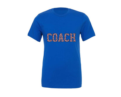 brand:Generic|color:True Royal Blue|Coach Pink Leopard Graphic T-Shirt