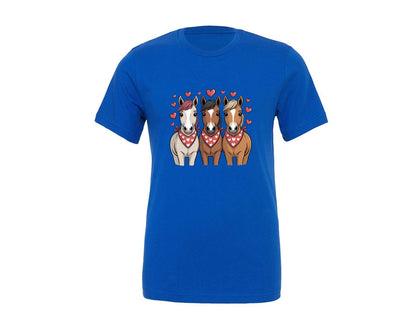 brand:Generic|color:True Royal Blue|Horse Valentine Love Valentine Graphic T-Shirt