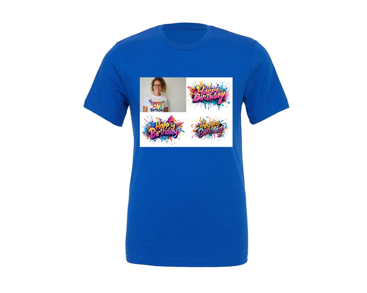 brand:Generic|color:True Royal Blue|Happy Birthday T Shirt Design 69 Graphic T-Shirt