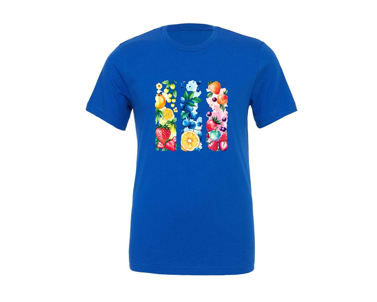 brand:Generic|color:True Royal Blue|Watercolor Stripe T Shirt 18 Graphic T-Shirt