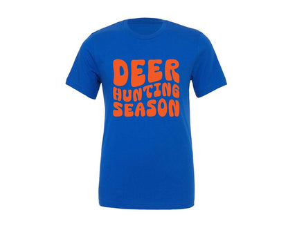 brand:Generic|color:True Royal Blue|Retro Deer Hunting Season Design 2 Graphic T-Shirt