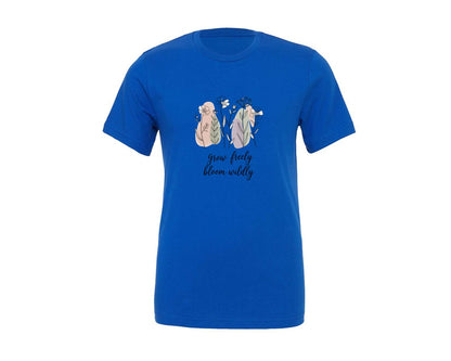 brand:Generic|color:True Royal Blue|Bloom Wild Free Graphic T-Shirt