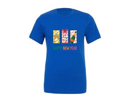 brand:Generic|color:True Royal Blue|Happy New Year 2026 Coquette Bow 2 Graphic T-Shirt